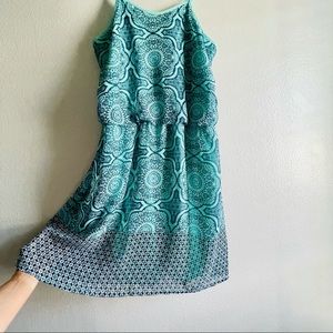 PIXLEY Dress Teal/Navy Cami Blue Size Large